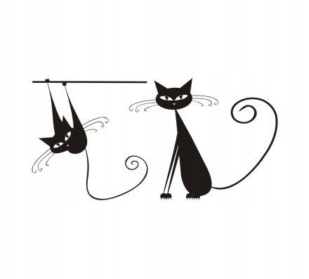 Naklejka na ścianę dla dzieci duże koty kotki 33, 200x100 cm