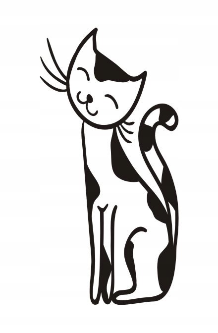 Naklejka na ścianę różne kolory koty Kotek Marcel, 200x100 cm