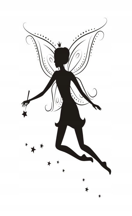 Naklejka na ścianę dla dzieci motyl Wróżka Mgiełka, 200x100 cm