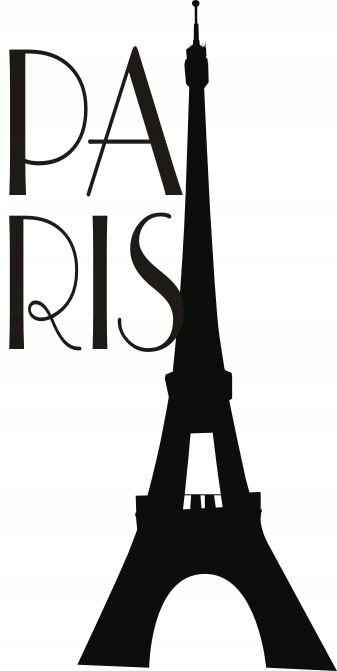 Napis na ścianę naklejka Paris, Paryż Eiffel 144, 200x100 cm