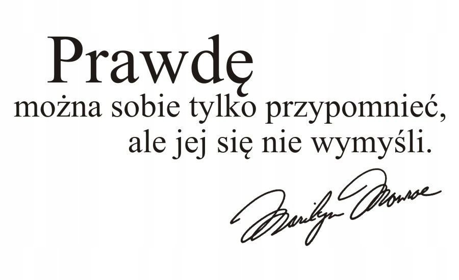 Napis na ścianę naklejka cytat Marilyn Monroe 69, 200x100 cm