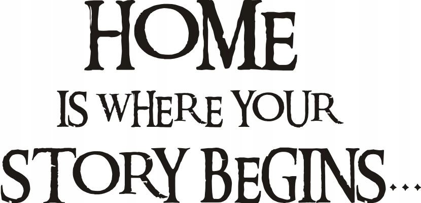 Napis na ścianę naklejka ścienna dom - Home - 93, 200x100 cm