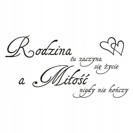 Napis na ścianę naklejka cytat - Rodzina... 245, 200x100 cm