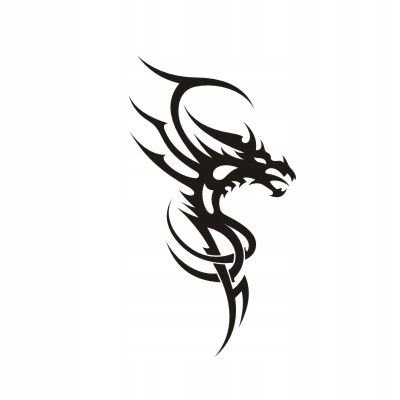 Naklejka na ścianę dragon tribal azja Smok 24, 87x48 cm