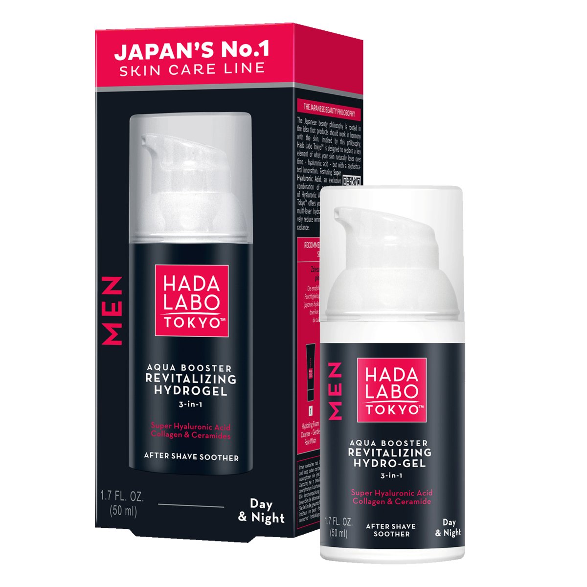 Hada Labo Tokyo Men, Żel Nawilżająco-rewitalizujący Na Dzień I Noc Dla Mężczyzn, 50ml