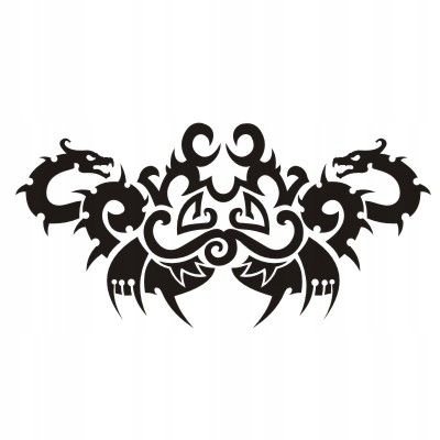 Naklejka na ścianę dragon tribal azja Smok 12, 97x48 cm