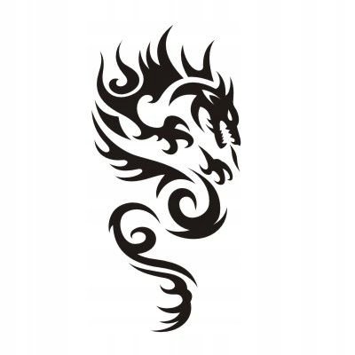 Naklejka na ścianę dragon tribal azja Smok 29, 99x48 cm
