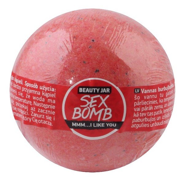 Beauty Jar Beauty Jar, Sex Bomb, kula musująca do kąpieli ze słodkim olejem migdałowym i makiem, 150 g