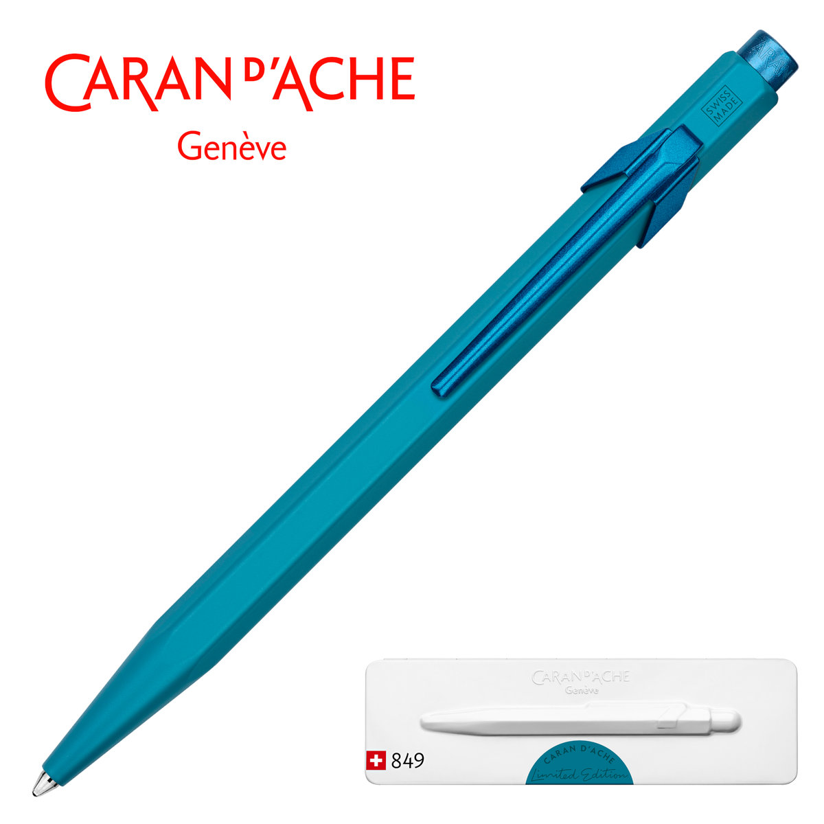 Caran D'ACHE, Długopis w pudełku 849 Claim Your Style Ed3, niebieski