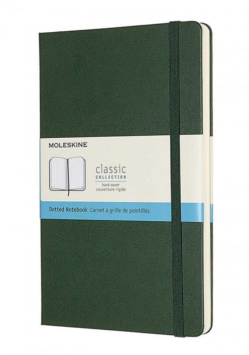 Moleskine Notes Classic L 13x21 tw kropki mirtowa zieleń