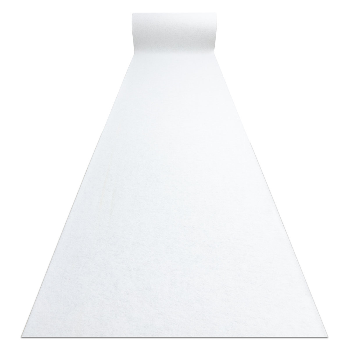 Chodnik RUMBA 1950 Ślub, wesele podgumowany, jednokolorowy biały 80cm, 80x350 cm