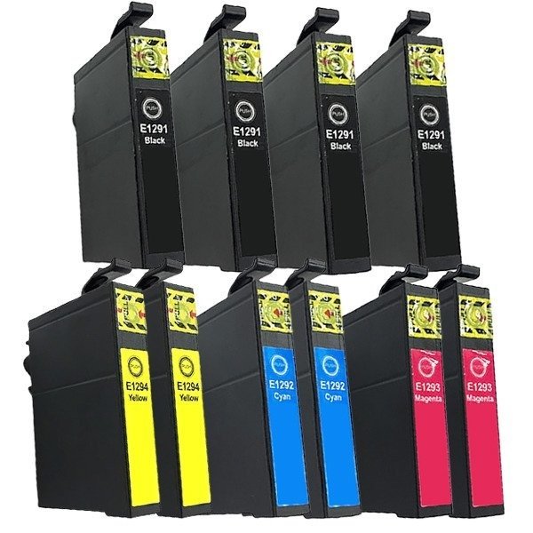 10x Tusze Do Epson T1291 T1292 T1293 T1294 SX435W