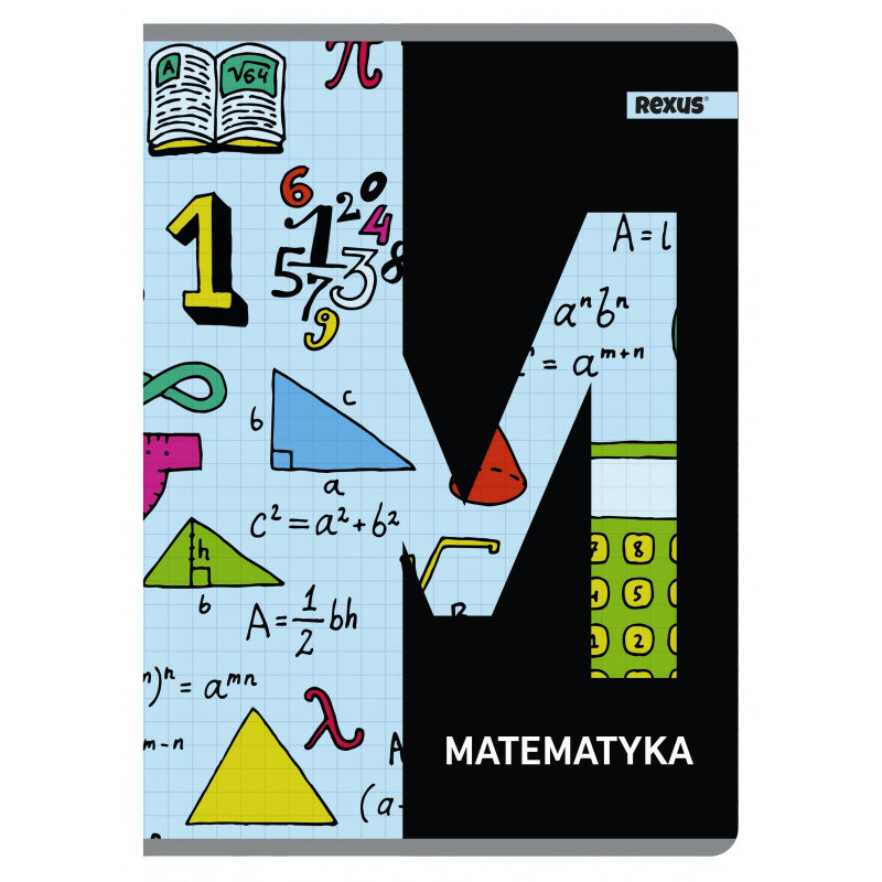 Zeszyt tematyczny, matematyka w formacie A5, 60 kartek w kratkę, metalizowany