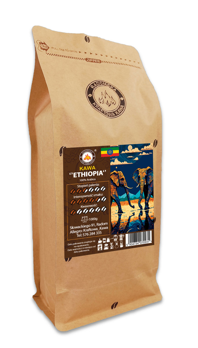 Kawa ETIOPIA Djimmach 1000g Arabica 100%