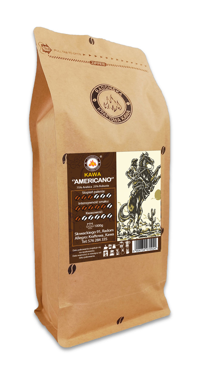 Kawa AMERICANO 1000g ŚWIEŻO PALONA 72h