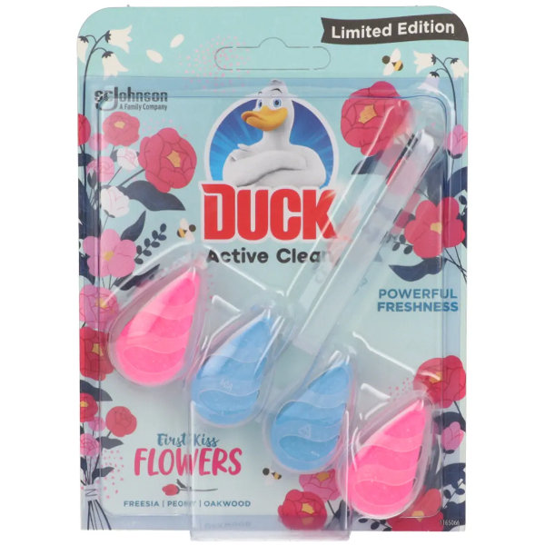 Duck Active Clean First Kiss Flowers 38,6g zawieszka