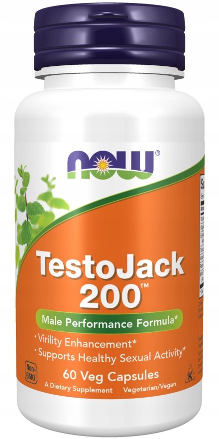 Now Foods, Testojack 200, Testosteron Libido, 60 Vege Kaps.