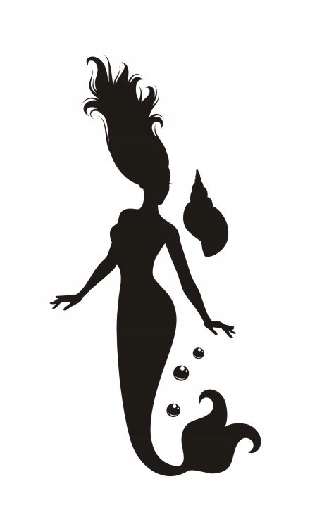 Naklejki dla dzieci różne kolory Syrenka Charlotte, 240x120 cm