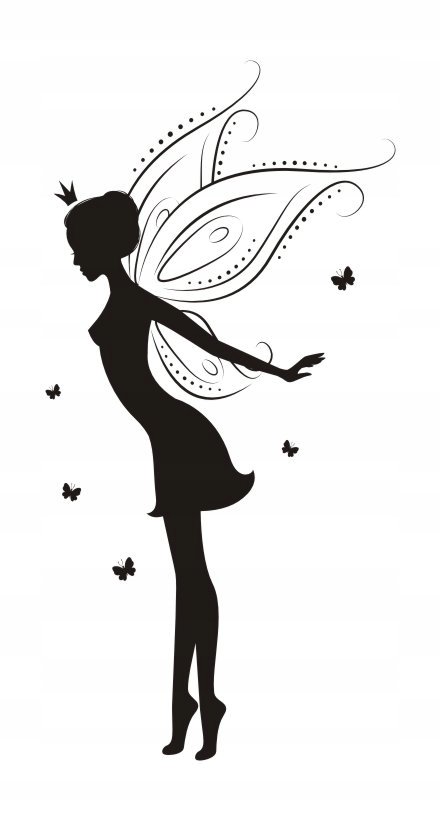 Naklejki na ścianę dla dziewczynek Wróżka Lenka, 120x60 cm