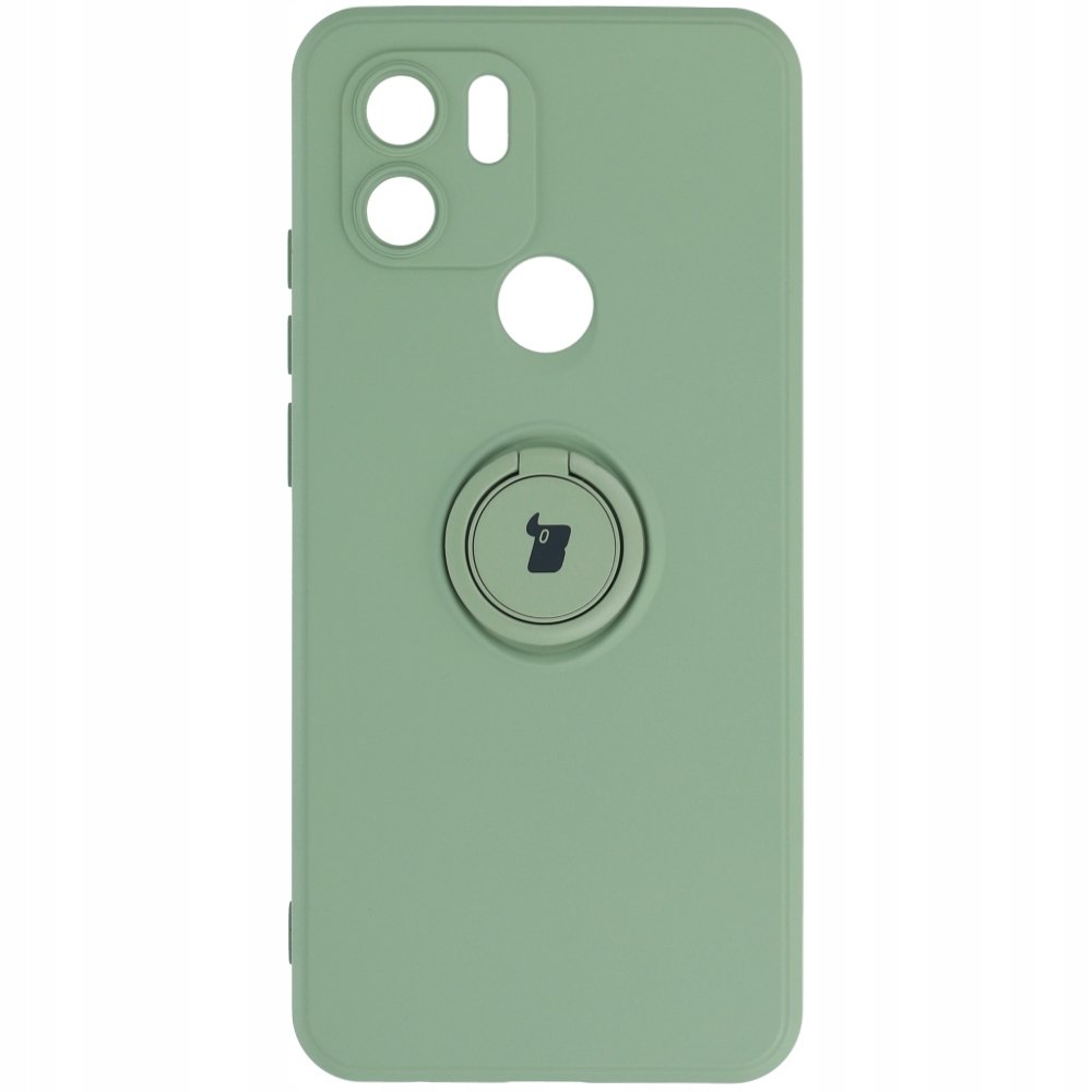 Bizon Etui Case Silicone Ring do Redmi A1 jasnozielone