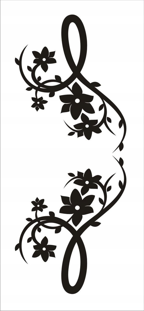 Naklejka na ścianę meble lustro dekor Ornament 108, 60x25 cm