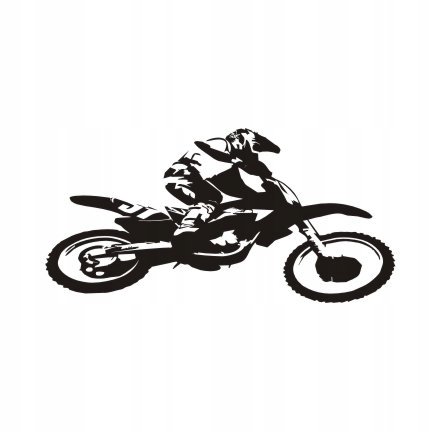 Naklejka na ścianę motocross motor Motocyklista 1, 100x50 cm
