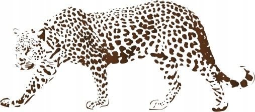 Naklejka na ścianę leopard - Dzikie koty 13, 100x45 cm