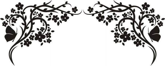 Naklejka na ścianę meble lustro dekor Ornament 127, 60x25 cm