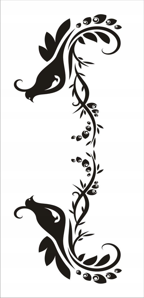 Naklejka na ścianę meble lustro dekor Ornament 114, 60x25 cm