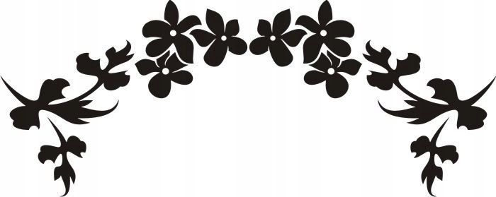 Naklejka na ścianę meble lustro dekor Ornament 125, 60x25 cm