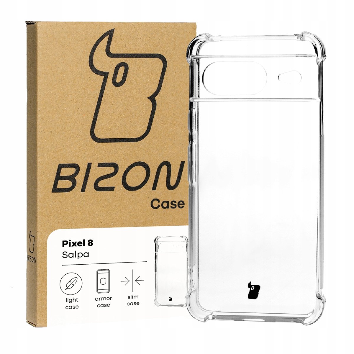 Etui przezroczyste Bizon do Pixel 8, case, obudowa
