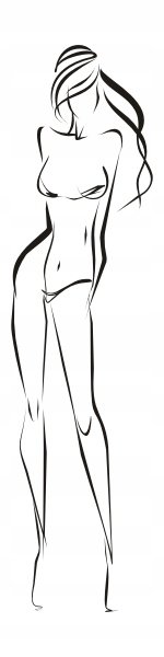 Naklejka na ścianę modeling kobieta figura Akt 3, 200x50 cm