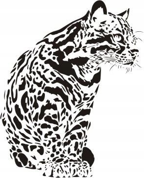 Naklejka na ścianę ocelot - Dzikie koty 16, 120x90 cm