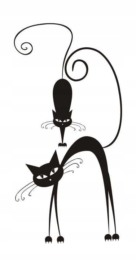 Naklejka na ścianę dla dzieci kot kotki 41, 100x50 cm