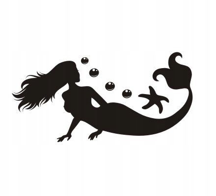 Naklejka na ścianę dla dzieci syreny Syrenka Bella, 200x100 cm