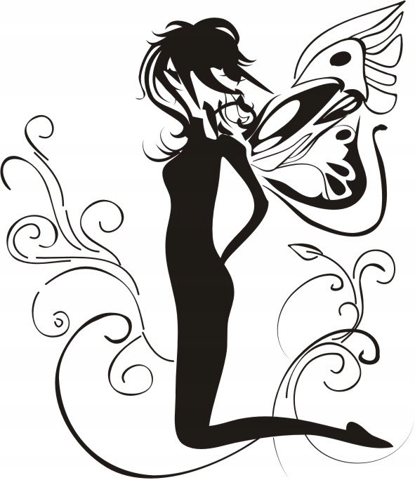 Naklejka na ścianę dla dzieci Księżniczka Elfów, 50x40 cm