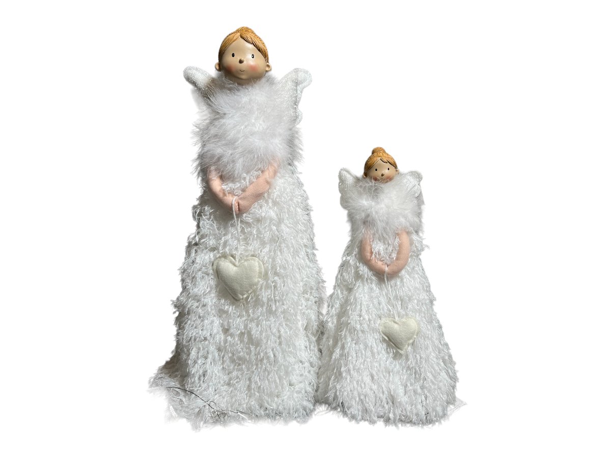 Duża Figura Aniołka W Sukience Dekoracja 60 Cm