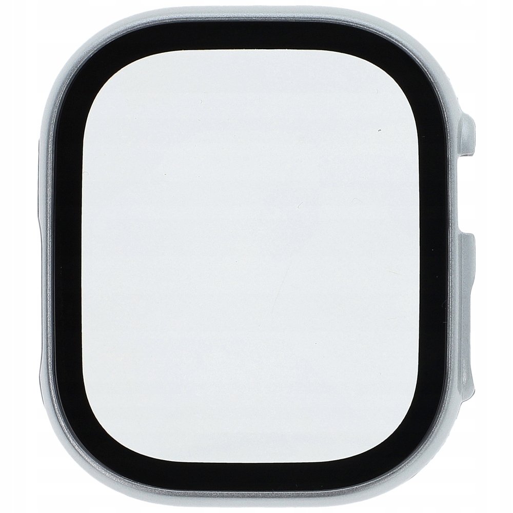 Bizon Etui Case+Glass do Apple Watch Ultra 49mm, srebrne
