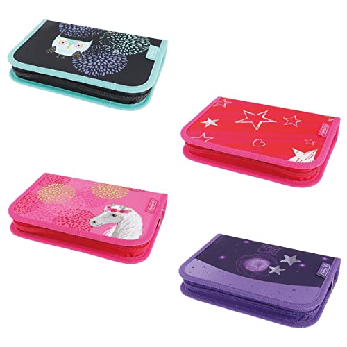 Herlitz® Piórnik szkolny jednokomorowy | Zamek błyskawiczny | Saszetka Etui Organizer Kosmetyczka Tuba na Długopisy Pióra Kredki Akcesoria | Dzieci Młodzież Wytrzymały | Girls Mix I
