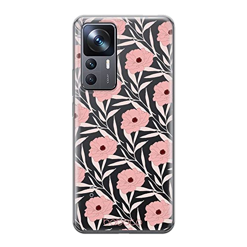 ERT GROUP etui na telefon Xiaomi 12T/12T pro/K50 Ultra, case oryginalny i oficjalnie licencjonowany przez Babaco, wzór Flowers 017, optymalnie dopasowane, plecki z TPU częściowo przeźroczyste