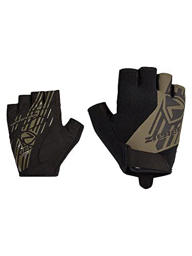 Ziener Męskie rękawiczki Crispin do jazdy na rowerze górskim, z krótkim palcem, oddychające, amortyzujące, zielone liście