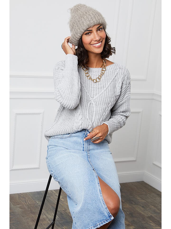 L'armoire de Suzette Sweter w kolorze szarym