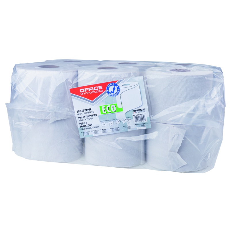 Papier toaletowy Office Products 63m 2w makulatura biały (12)