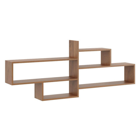 Minimalistyczna półka ścienna w kolorze orzecha D5-H18