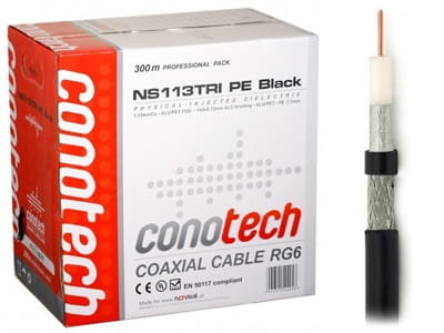 Kabel Conotech NS-113 Trishield PE black na metry