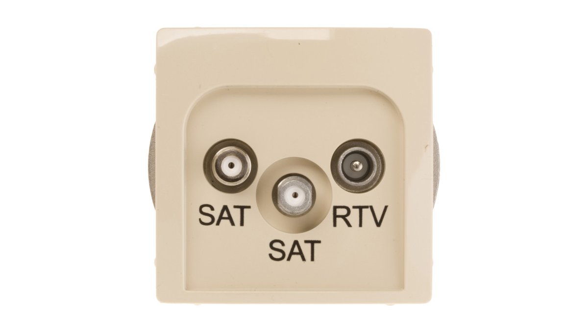 Kontakt Simon Kontakt Simon Basic moduł Gniazdo antenowe RTV+SAT+SAT końcowe beżowy BMZAR+SAT3.1-P2.01/12 BMZAR+SAT3.1-P2.0112