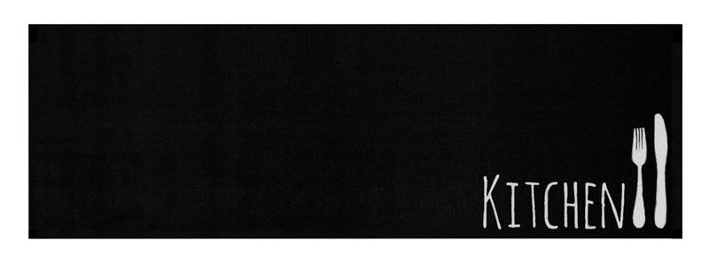 Czarny chodnik Zala Living Cook & Clean Kitchen Cutlery, 50x150 cm