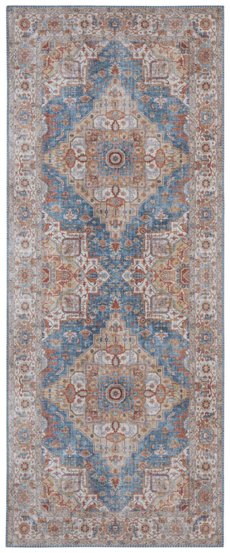 Niebiesko-czerwony chodnik Nouristan Sylla, 80x200 cm