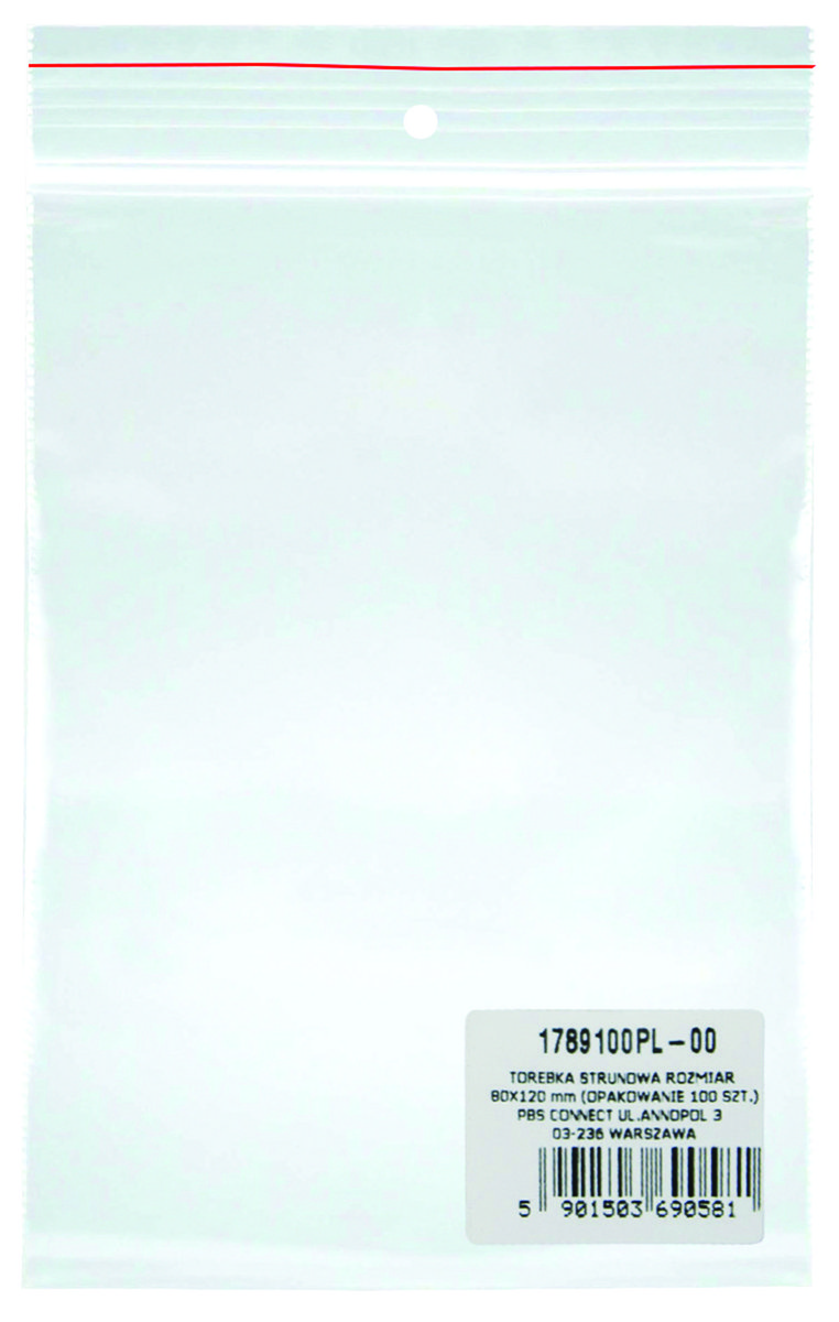 Donau Torebka strunowa PP 80x120mm 100szt. transparentna 1789100PL-00