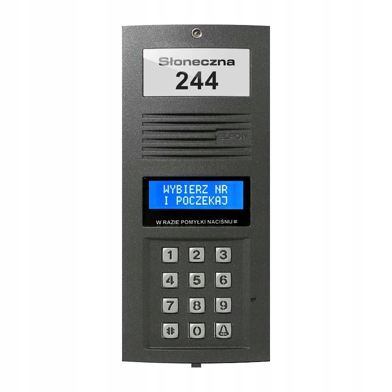 Elfon moduł panela z podświetlaną wizytówką adresową /grafit (G) Mod OP-255-G